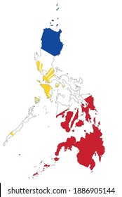 vector map flag of Philippines isolated on white background