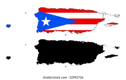 Puerto Rico Flag Map Images Stock Photos Vectors Shutterstock