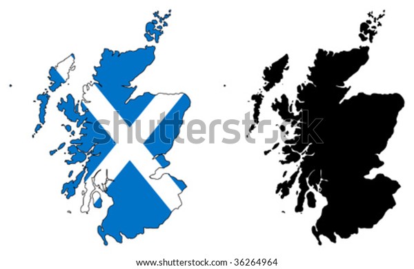 Vector Map Flag Scotland Stock Vector (Royalty Free) 36264964