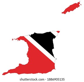 vector map flag of Trinidad and Tobago isolated on white background