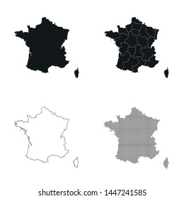 vector map of the France
