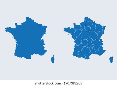 vector map of the France