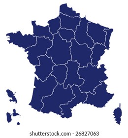 vector map of france