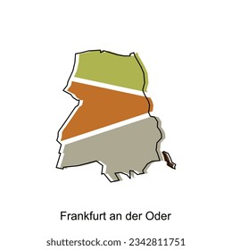 vector map of Frankfurt An Der Oder modern outline, High detailed vector illustration Design Template