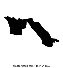 Vector map Freetown. Isolated vector Illustration. Black on White background. EPS 10 Illustration.