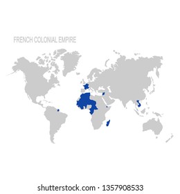 Vector Map Of The French Colonial Empire