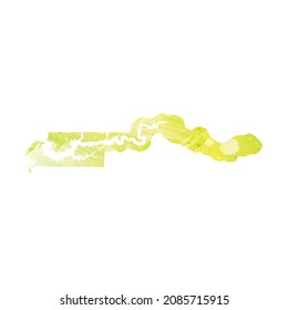 Vector map Gambia. Isolated vector Illustration. Black on White background. EPS 10 Illustration.