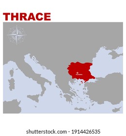 vector map of the geographical and historical region Thrace for your project