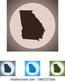 vector map of the Georgia