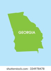 Vector Map Of Georgia USA