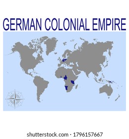 Vector Map Of The German Colonial Empire