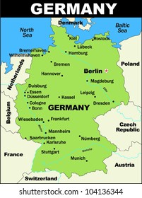 Vector map of Germany svg