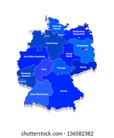 Vector map of Germany