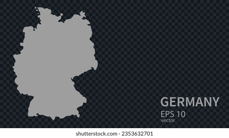 Vector map of Germany with borders isolated on background flat style.
