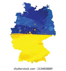 Vector map Germany. Isolated vector Illustration. Black on White background. EPS 10 Illustration.