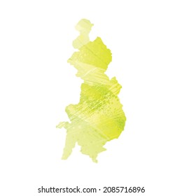 Vector map Gitega. Isolated vector Illustration. Black on White background. EPS 10 Illustration.