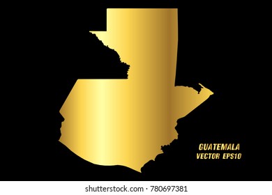 Vector map - Vector gold texture map of Guatemala,Vector illustration eps 10.