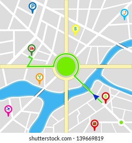 Vector map gps