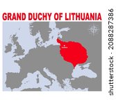 vector map of the Grand Duchy of Lithuania for your project