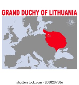 vector map of the Grand Duchy of Lithuania for your project