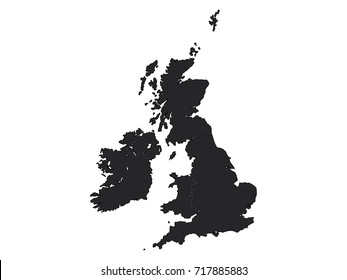 Vector map of Great Britain