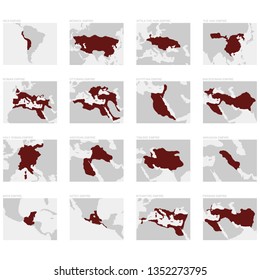 vector map of the greatest world empires
