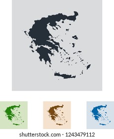 vector map of Greece