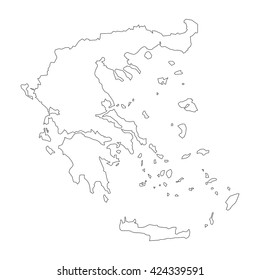 Vector Map Greece Stock Vector (Royalty Free) 424339591 | Shutterstock