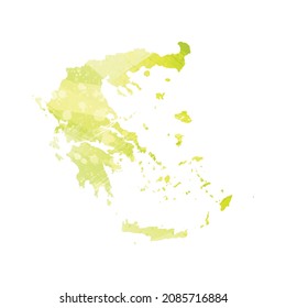 Mapa vectorial de Grecia. Ilustración vectorial aislada. Negro sobre fondo blanco. Ilustración EPS 10.
