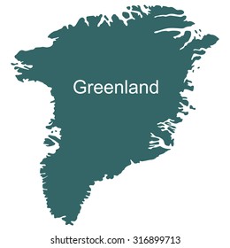 vector map of greenland