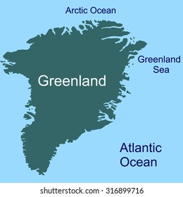 vector map of greenland