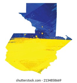 Mapa de vectores de Guatemala. Ilustración vectorial aislada. Negro sobre fondo blanco. Ilustración EPS 10.