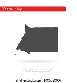 Vector map Guinea. Isolated vector Illustration. Black on White background. EPS 10 Illustration.