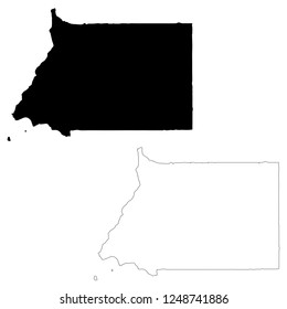 Vector map Guinea. Isolated vector Illustration. Outline and vector. Black on White background. EPS 10 Illustration.