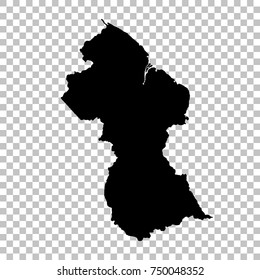 Vector map Guyana. Isolated vector Illustration.