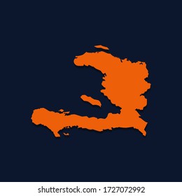 
Vector Karte von Haiti. Isolierte Vektorgrafik