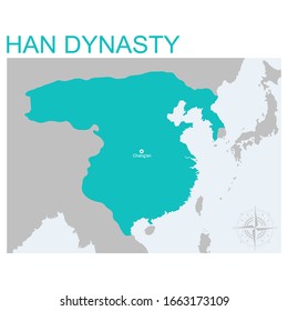 Vector Map Of The Han Dynasty