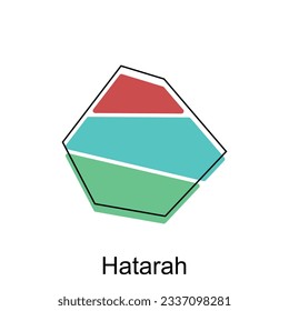 vector map of Hatarah colorful modern outline, High detailed vector illustration vector Design Template, suitable for your company