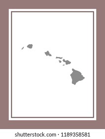 vector map of Hawaii