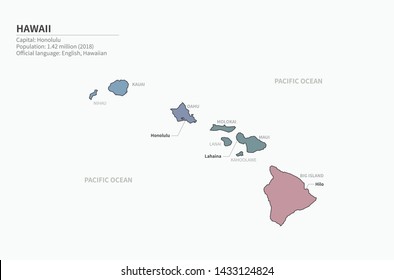 vector map of hawaii island, usa.
usa map.