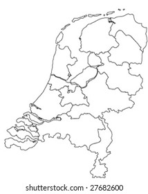 vector map of holland