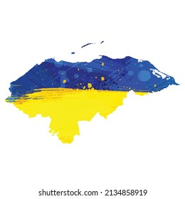 Vector map Honduras. Isolated vector Illustration. Black on White background. EPS 10 Illustration.