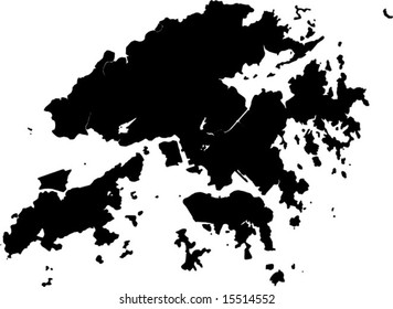 vector map of hong kong