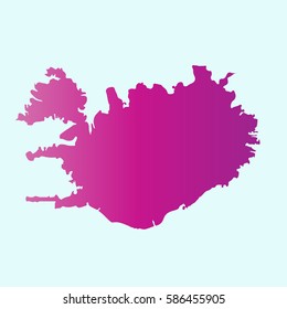 vector map - Iceland