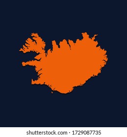 
vector map of Iceland. Isolated vector illustration
