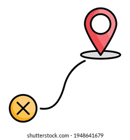 Vector map icon with Pin Pointer
Red direction pointer on folded city map navigation and travel location vector 