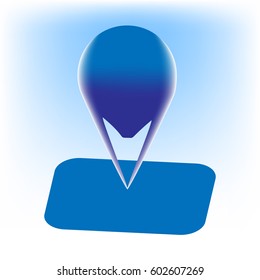 Vector map icon with Pin Pointer