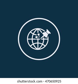 Vector map icon with Pin Pointer,Vector illustration 