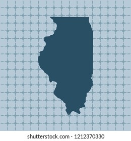 vector map of Illinois