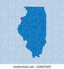 vector map of Illinois